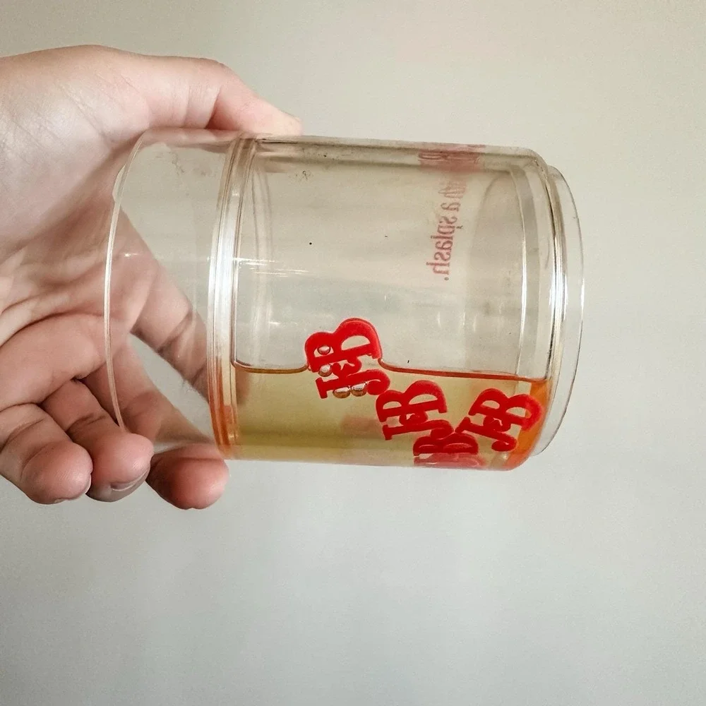 VTG Set Of 2‎ J&B With A Splash Plastic Tumbler Drinking Glasses Scotch Whiskey
